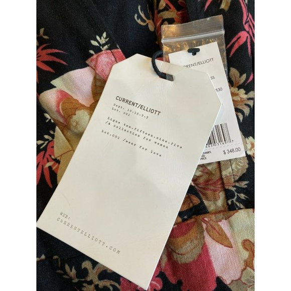 Current/Elliot The Retro Midi Dress Linen NEW - Picture 12 of 13